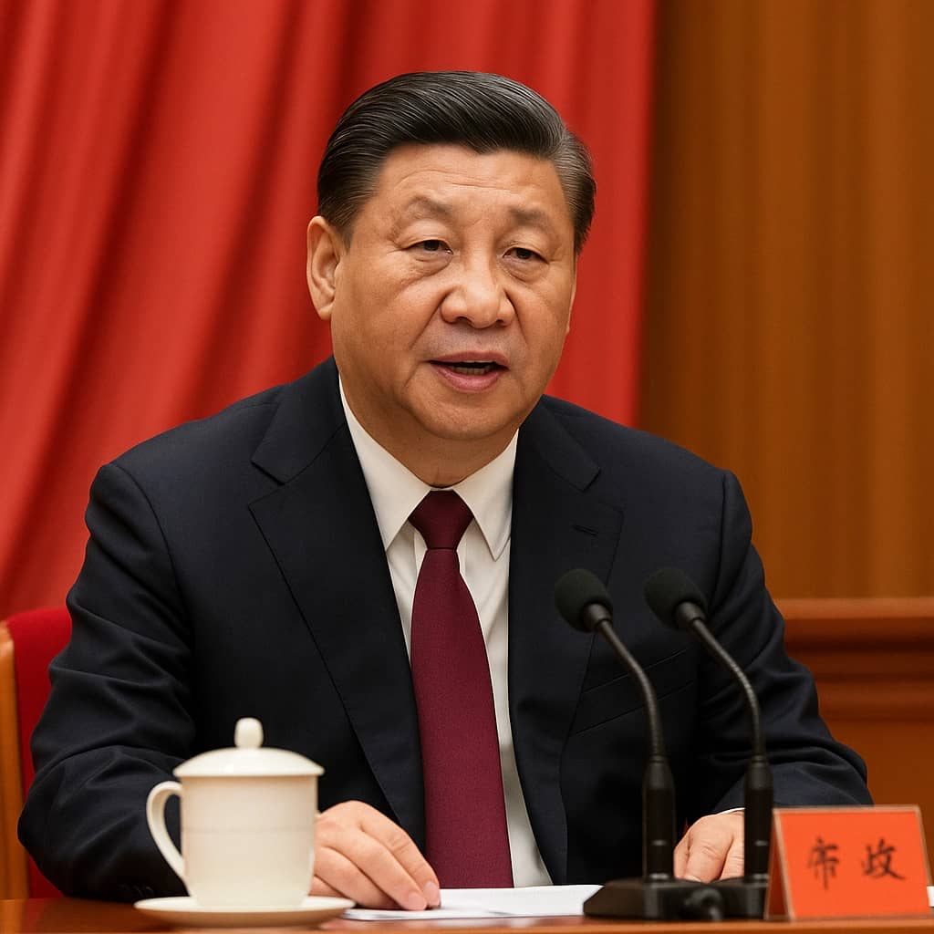 Xi Jinping talking